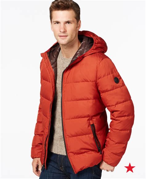 michael kors puffer down jacket men's|Michael Kors lightweight puffer jacket.